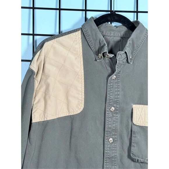 Gamehide Hunting Shooting LS Shirt Mens XL Green Tan Outdoors Fall Grandpa - Picture 2 of 8